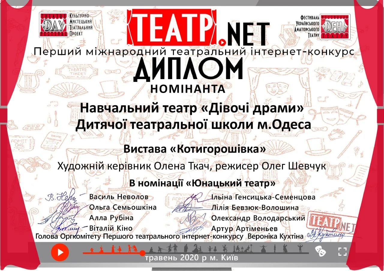 Дипломи — Театр.NET