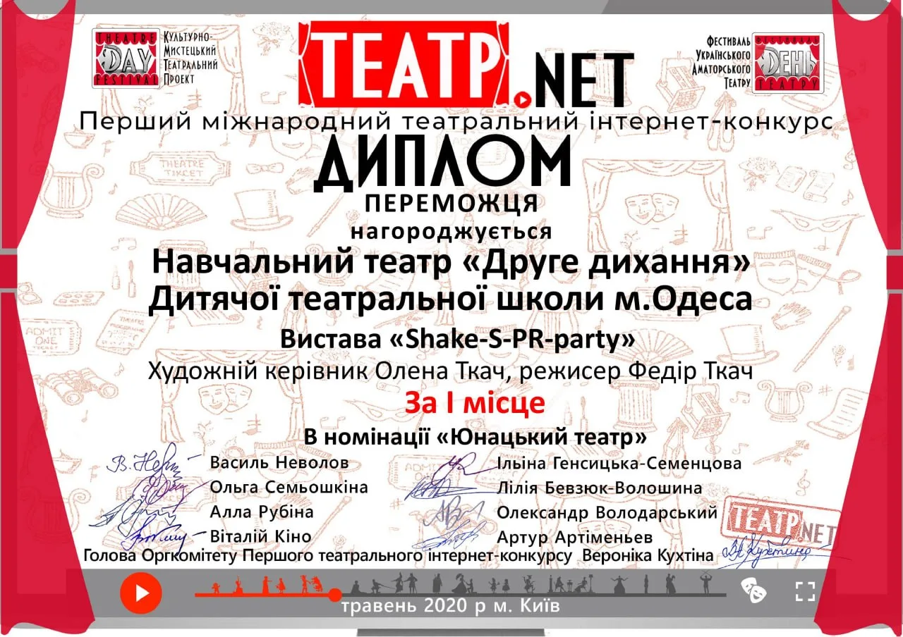 Дипломи — Театр.NET