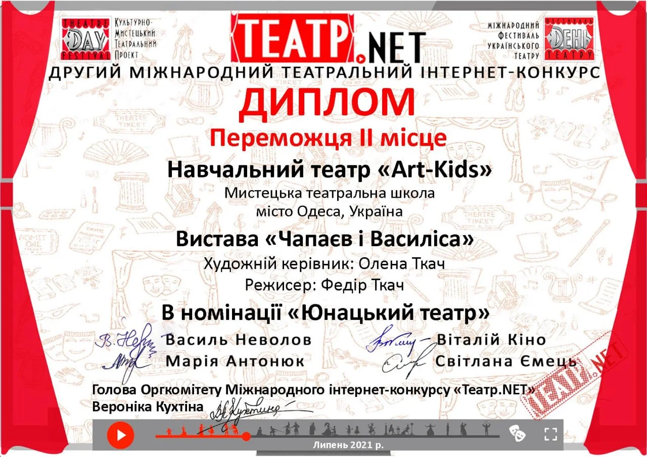 Дипломи — Театр.NET